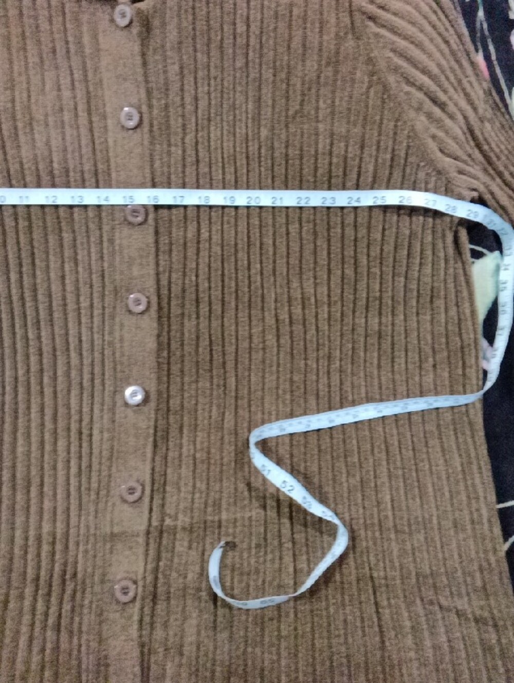 Veranesi Brown Ribbed Button-Front Cardigan - Picture 3 of 4